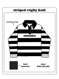 striped rugby knit
