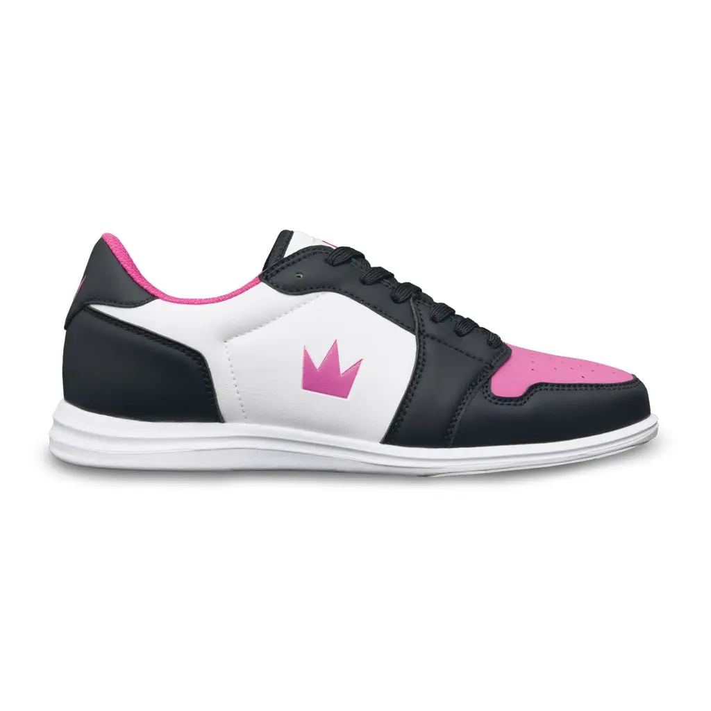 Brunswick Women's Fanatic Bowling Shoes - Black/Pink, Synthetic Construction, Slide Soles for Sports & Outdoor Use