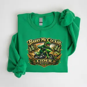 Barry Mccockin Cider Racing Sweatshirt, Irish Leprechaun Motocross Shirt, St. Patrick’s Day Dirt Bike Hoodie, Graphic Tee, Unisex Sweater Pullover Tee