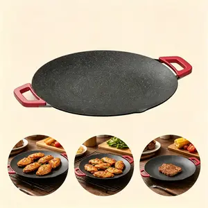 Portable Electric Comal, Indoor Smokeless Korean BBQ Grill, Non-stick Griddle for Tortillas, Adjustable Temperature Control, Asador de Carne TiktokShopBlackFriday