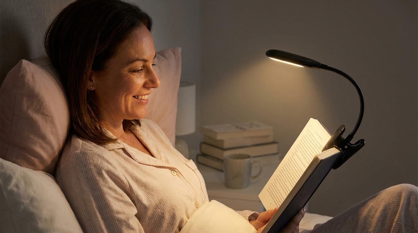 Rechargeable LED Book Light for Reading in Bed – Clip-On Reading Light with 3 Color Modes, Stepless Dimming, Memory Function & Long Battery Life, Eye-Care Portable Light for Book Lovers Rechargeable LED Book Light for Reading in Bed – Clip-On Reading Light with 3 Color Modes, Stepless Dimming, Memory Function & Long Battery Life, Eye-Care Portable Light for Book Lovers