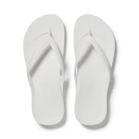 ARCHIES White Arch Support Flip Flops