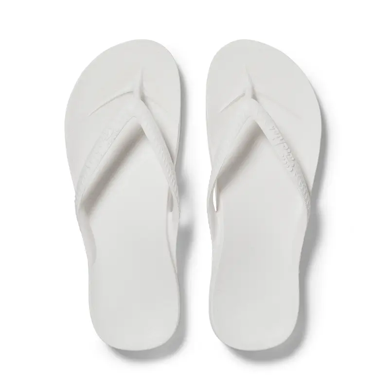 ARCHIES White Arch Support Flip Flops