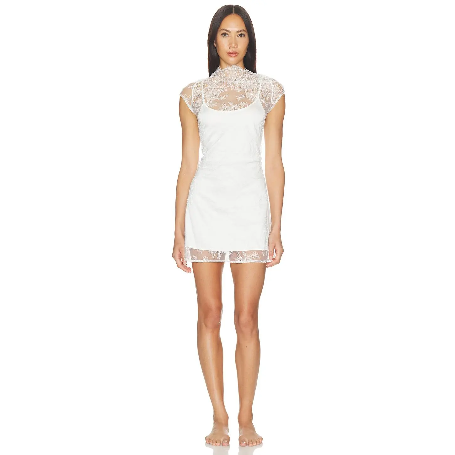 KAT THE LABEL Eloise Slip Dress in Ivory