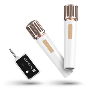 Wireless Microphones, Microphone with One-to-One Chip Connection, Controllable LED Lights, 40H Duration, 200FT Range Free Sing, Volume Control Microphone for Singing, Speech, Home Party, Tiktok