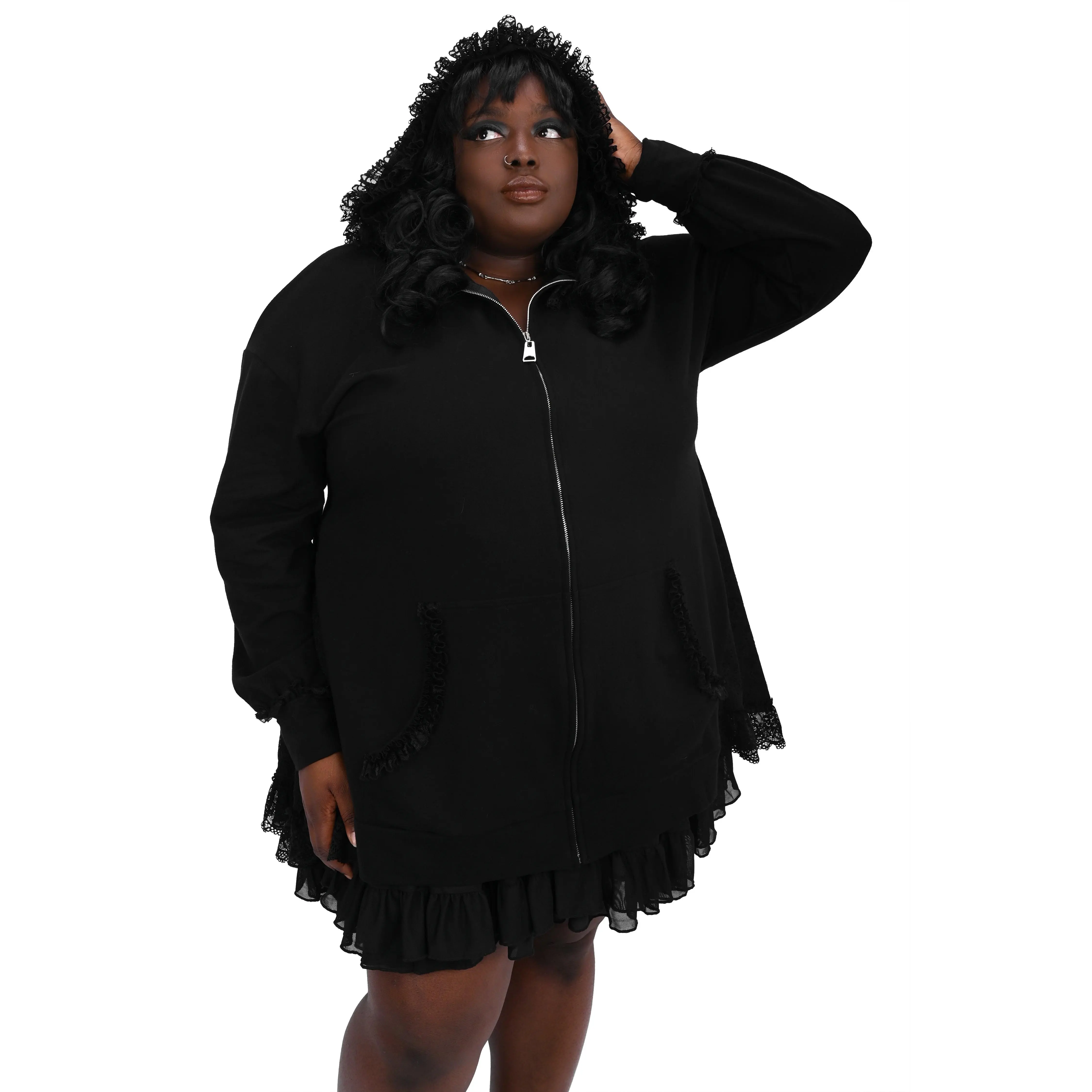Lucy Ruffle Hoodie - M/L/XL/4XL left!
