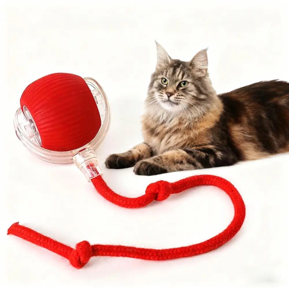 USB Rechargeable Interactive Cat Toys Ball for Indoor, Auto Moving Rolling Ball to Relieve Boredom, Anti-Depression Fun Gift for Pet
