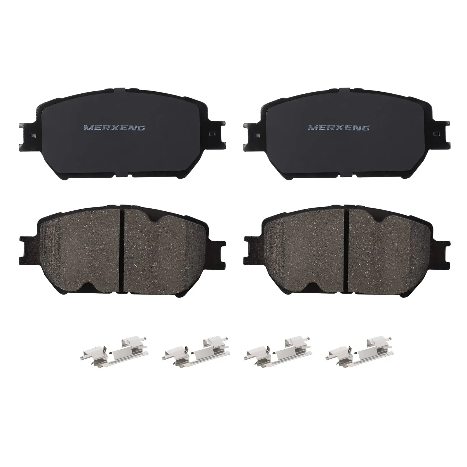 Garvee Premium Ceramic Disc Front Brake Pads Kit - Replacement Hydraulic Disc Brake Parts with Chamfered Edges for 2009-2015 Lexus IS250, 2006 GS300, 2002-2006 Camry Vehicles, Disc Pads, Slotting