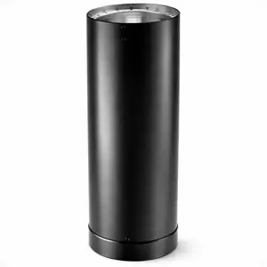 DuraVent DVL 6DVL-24 6 Inch Galvanized Steel Double Wall Stove Pipe, Black