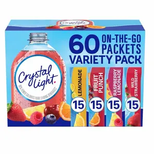 Crystal Light Powdered Drink Mix, Variety Pack Flavors in one (60 ct.) Beverage Mixed Sugar