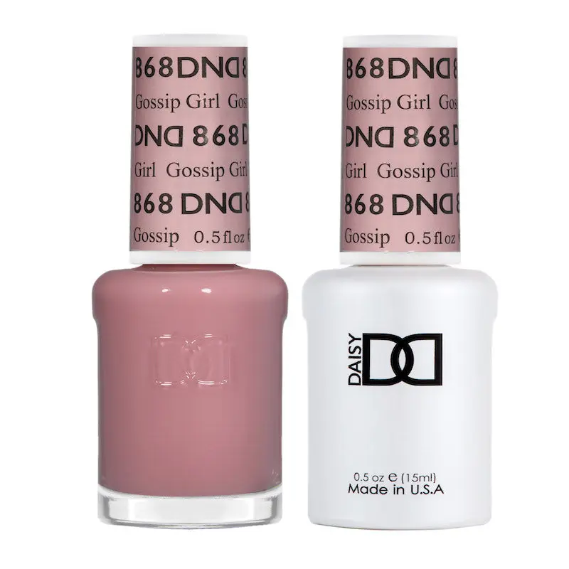 DAISY DND UV Gel Nail Polish Duo Set, #868 Gossip Girl, Professional Manicure Kit with Matching Regular Polish, 2 Bottles, Two Bottles