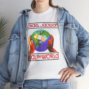 [FREE SHIP] [SALE UP TO 50%] Heal The World 1997 Michael Jackson T-shirt, Vintage Music Graphic Tee, Retro Pop Icon Outfit, Classic Aesthetic Style, Unisex Oversized Gift