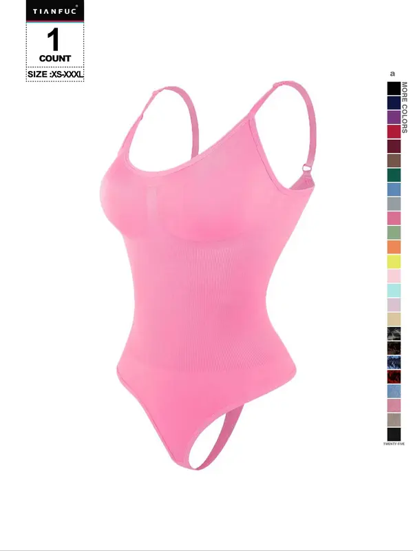 TIANFUC Women's Seamless Shapewear Bodysuit, Tummy Control Thong Panties, Casual Y-Type Underwear, All-Season Comfortable Fit 8