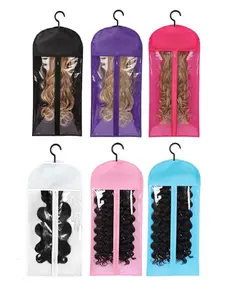2/4/6/8/12/18 wig storage bags, 2026 new model, with hooks, hangers, zipper transparent dustproof design, dust cover, hair extensions, wig tools, salon and household wig accessories