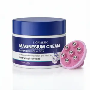 LIMITED TIME DEAL  KORMESIC Lavender Magnesium Cream – Muscle Relief, Stress Relief, Better Sleep| Hydrates, Eases Leg Cramps, Sore Muscles| FREE 7-Ball Magnetic Massager| TikTok Self Care, Athletic Recovery, Pain Relief Cream, Limited Stock!