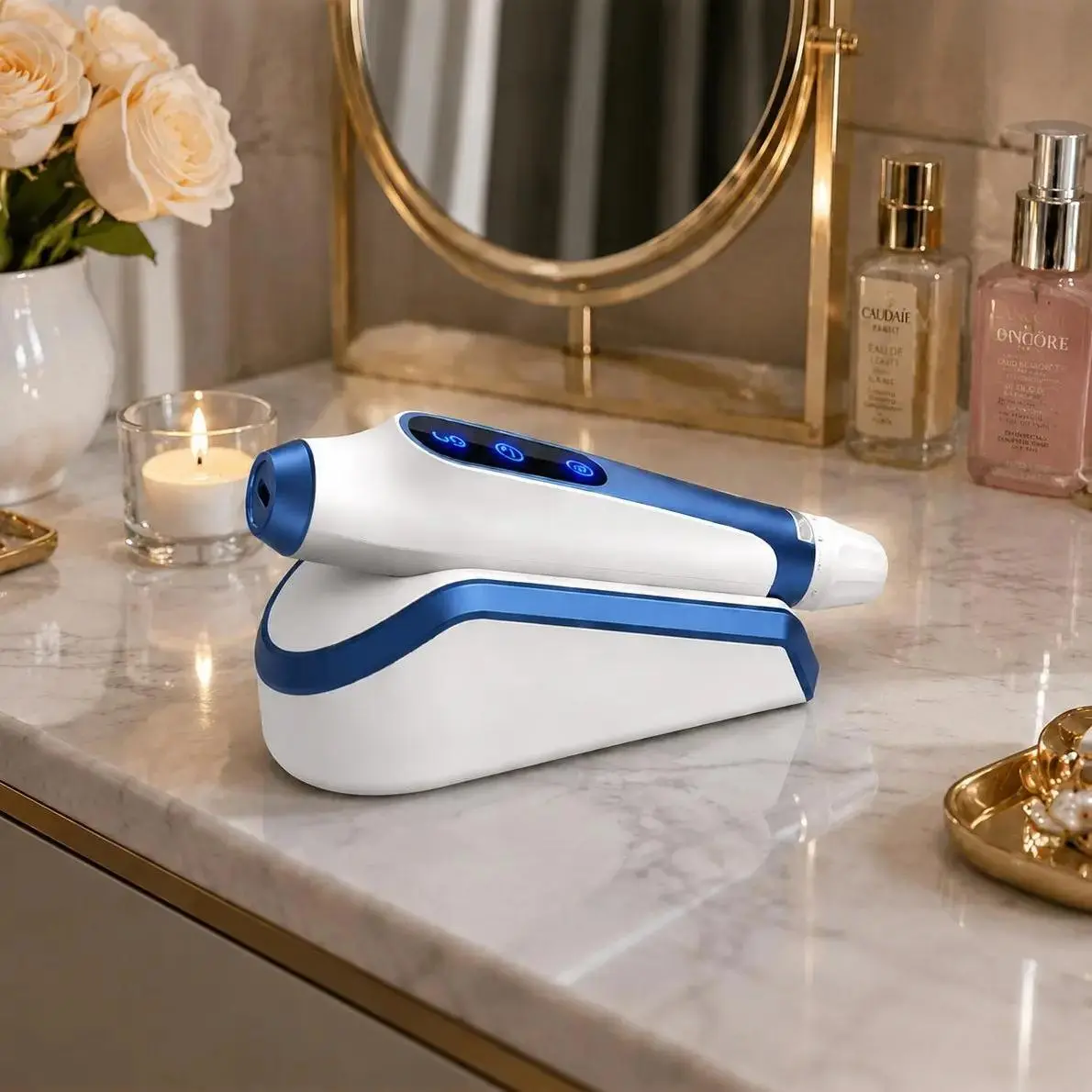 Beauty devices designed specifically for beauty lovers, the A-Eleven rechargeable beauty device comes with an LED display, Boosts Collagen & Skin Renewal Fades Scars Wireless Rechargeable Ergonomic Design