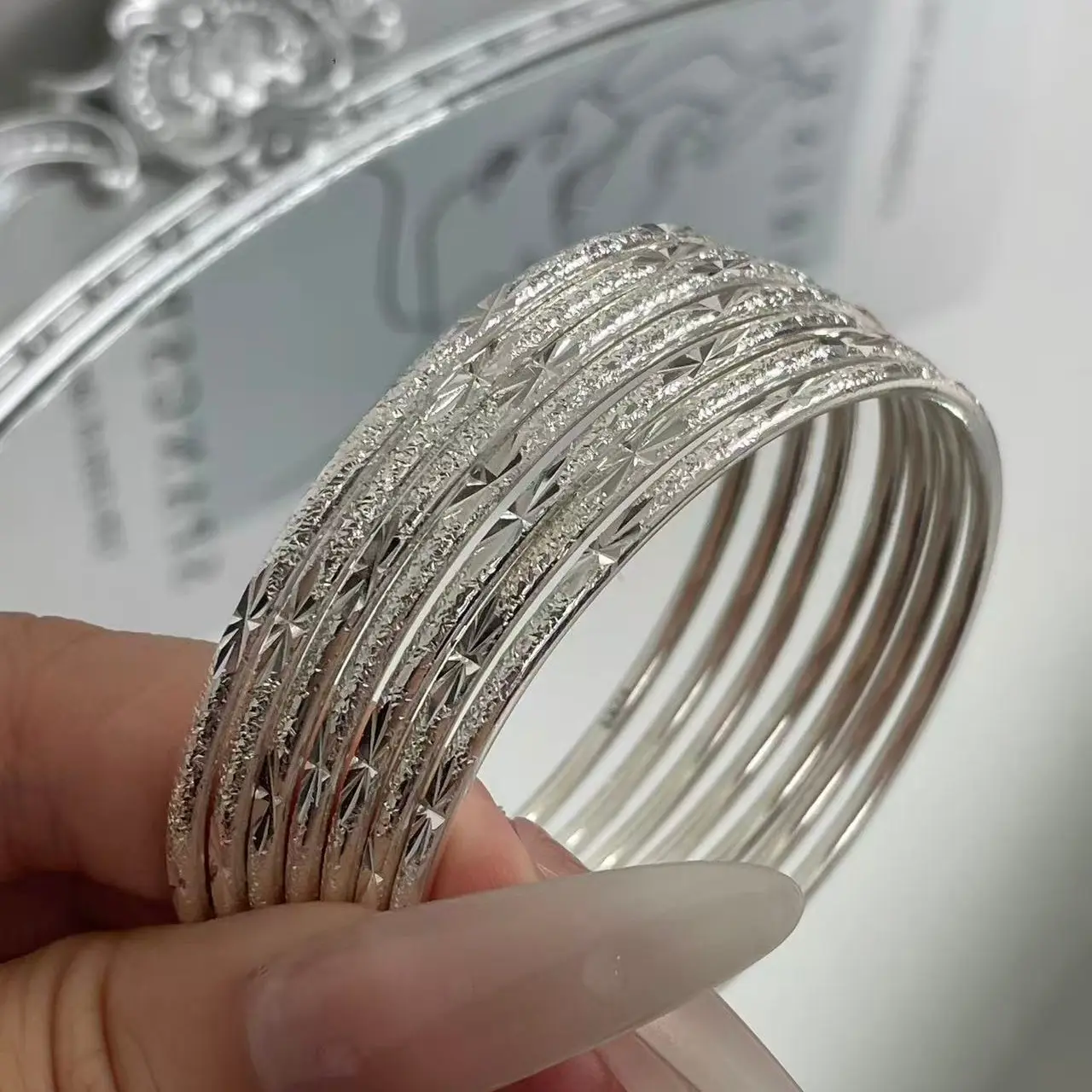925 Sterling Silver Plain Open Cuff Bangle - Adjustable Women's Fashion Minimalist Jewelry Bracelet, Ideal Mother’s Day Gift for Mom, Minimalist Bangles