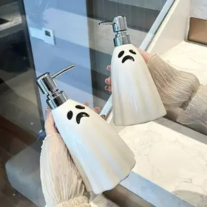 Creative Ghost Hand Sanitizer Bottle Lotion Dispenser, Large Capacity Press Type Bottles for Bathroom Decoration, Home Decor Accessories