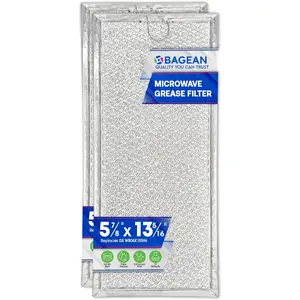 Microwave Filter Replacement 13.3" x 5.85" WB06X10596 GE Microwave Filter Fits Whirlpool Samsung Maytag - Aluminum Mesh Screen Grease Filters - Filters Air Entering Over the Range Oven Vent Fan (2-Pk)