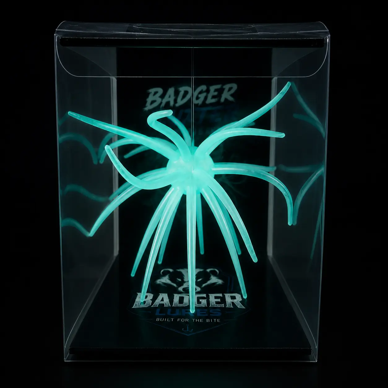 Badger Glow Urchin 19mm — Glow-in-the-Dark White Critter Bait