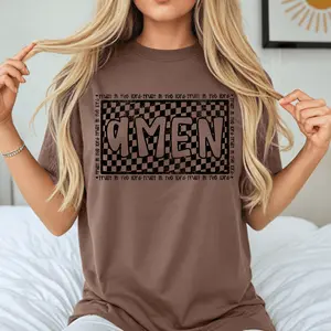 Retro Checked AMEN- Comfort Color
