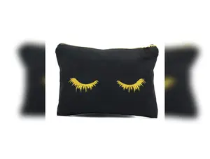 Canvas Cosmetic Bag Waterproof Lining Durable Makeup Travel