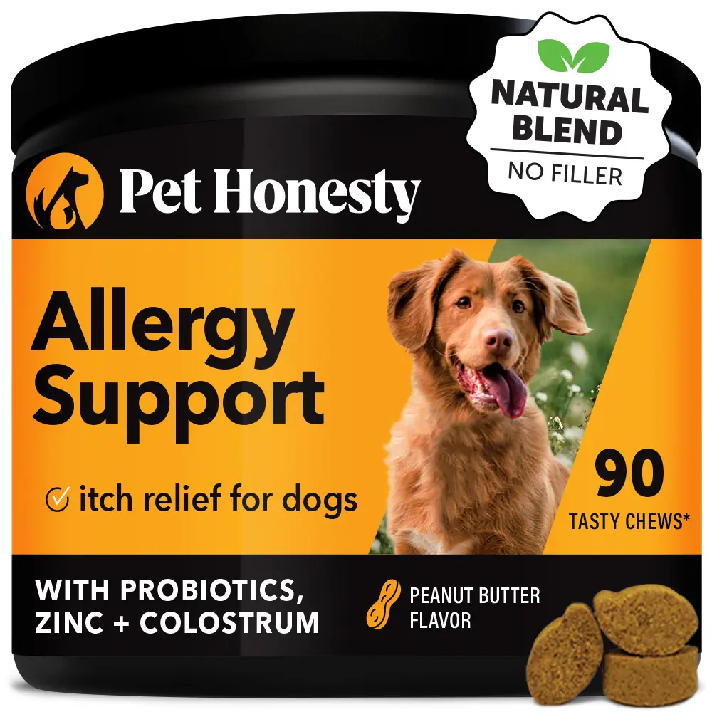 Pet Honesty Allergy and Immune Support Chews with Probiotics & Zinc, Dog Treats...