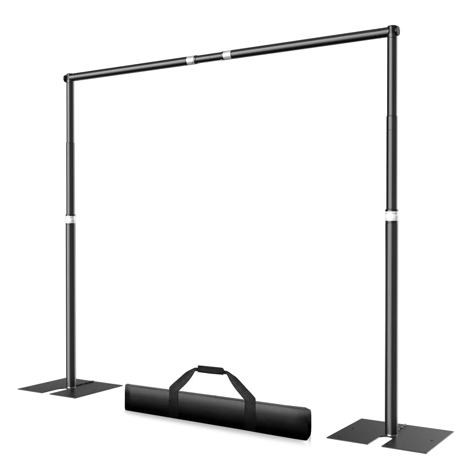 EMART Backdrop Stand 10x10ft  Adjustable Photo Backdrop Stand Kit, Heavy Duty Backdrop Stand with Steel Base for Photography,Photo Background Frame for  Studio, Birthday Parties, Wedding perfect video
