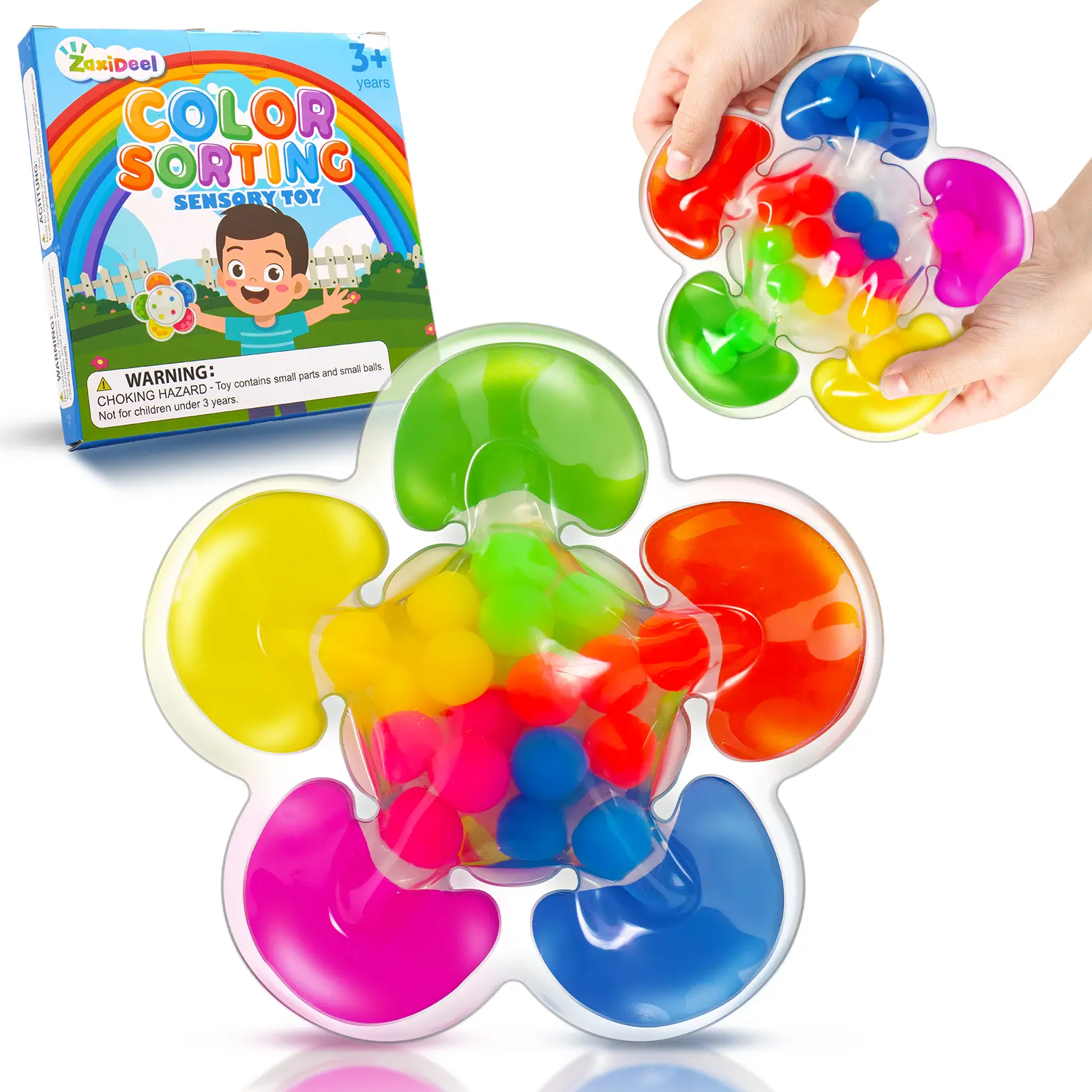 LESONG Color Sorting Toys for Toddlers, Fine Motor Skills and Color Matching Montessori Toy, Preschool Learning Activity for Kids Ages 1–3, Educational Gift