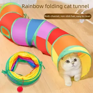 Pet Supplies Home Foldable DIY Colored Cat Tunnel Toy