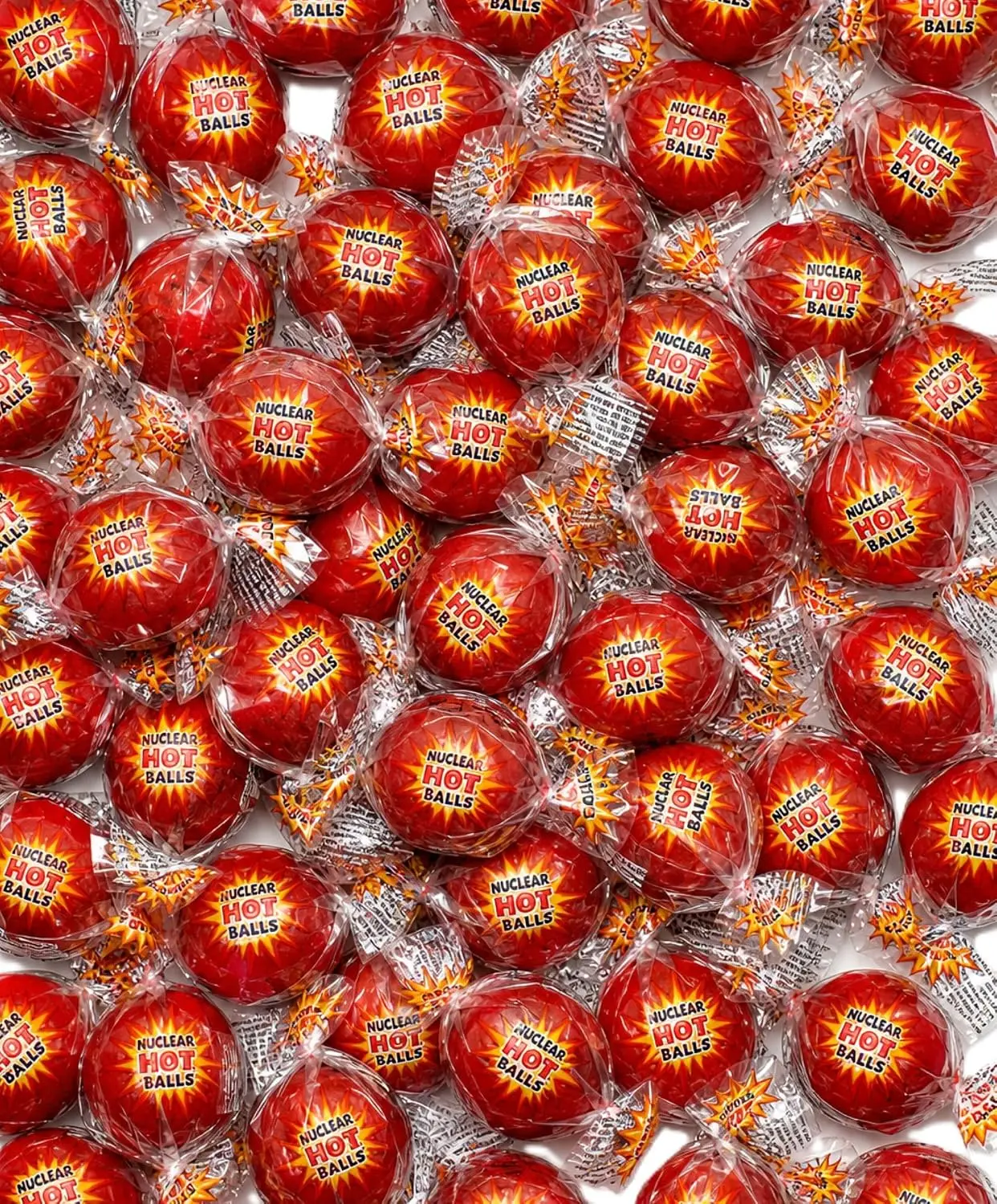 Nuclear Fire Balls Hot Spicy Cinnamon Hard Candies, 3 LB Bulk Individually Wrapped Long-Lasting Snack, Sealed for Freshness