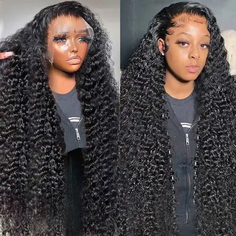 BLING HAIR Women's 34-Inch Kinky Curly Human Hair Lace Front Wig, 13x4/13x6 HD Lace Frontal, Pre-Plucked, 180 Density, Glueless Curly Wig, Transparent Cover, Anti-Tangle, Heat Resistant, Wet & Wavy, Bouncy Soft, Natural Hairline, Back to School sohochic