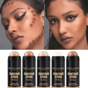 5pcs/set Matte Finish Brightens Contours Face, Dark Circles, Multi-purpose Contour Stick, Bronzer Stick, Cosmetic, Christmas Gift, Creates Various Makeup Looks, Daily Makeup