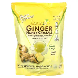 Prince of Peace Ginger Honey Crystals, Lemon, Caffeine Free, 30 Sachets, 18 g Each Prince of Peace Ginger Honey Crystals, Lemon, Caffeine Free, 30 Sachets, 18 g Each