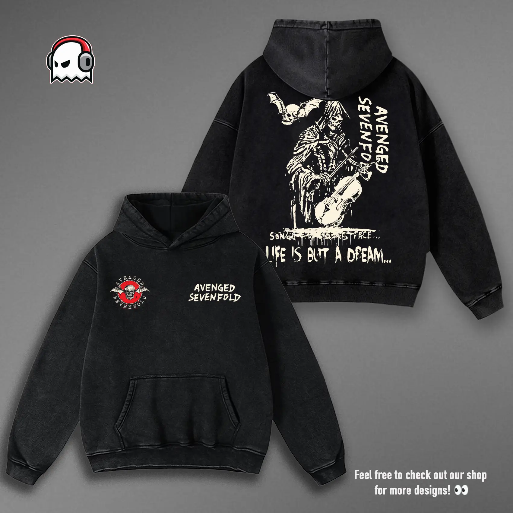 A7X Band Tee – Avenged Sevenfold Tour 2025 T-Shirt Hoodie & Sweatshirt Vintage Washed Heavy Metal Hard Rock Heavy Cotton Oversize Unisex Retro Graphic Streetwear Music Fanwear Edition