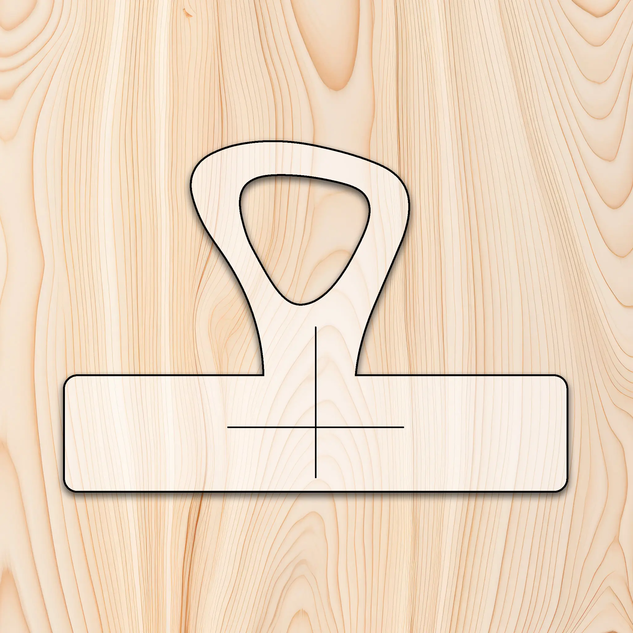 Statedwoods Supply Organic Cutting Board or Charcuterie Board Handle Clear Acrylic Router Template