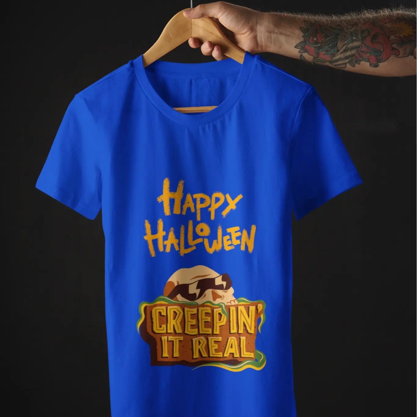 Happy Halloween Creepin' It Real Sloth Funny Costume Party T-Shirt for Adults Halloween Party