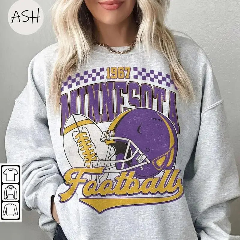 Vintage Minnesota Football Sweatshirt, Retro Sports Fan Trendy Game Day Gift Tee, Minnesota Mascot Sweatshirt, Minnesota Football Fan, #VVvikingg merch, Game Day Gifts