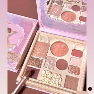 Multifunctional Eyeshadow Blush Palette, Long-Lasting Waterproof Matte Finish, Easy to Apply, Perfect for Beginners & Festive Occasions, Highly Pigmented Palette