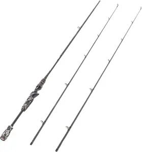E Series - Camo Legend 2- 7- Casting Rod 24 Ton Carbon Fiber Baitcasting with 2 Tips - Medium and Medium Heavy Portable Bass Fishing Rod Baitcaster