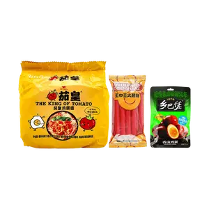 Uni-President Instant Noodles Tomato Egg Flavor - "Late Night Snack Combo" with Braised Egg & King of Kings Chicken Sausage