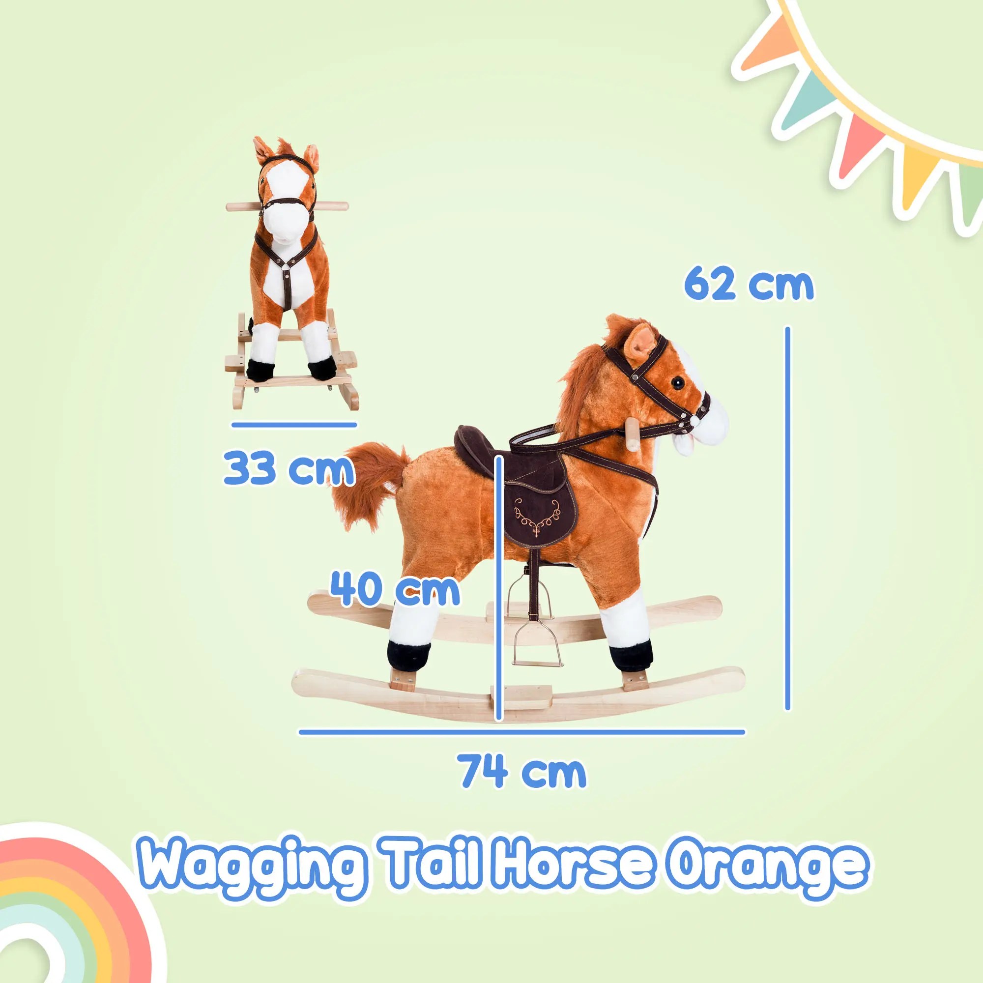 Wagging Tail Horse Orange