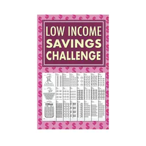 Low Income Savings Challenge Book: Women's Simple Money Tracker, Easy Money-Saving Tool, Savings Challenge Planner (Paperback)