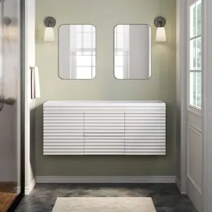 Modway Render 48" Double Sink Compatible (Not Included) Bathroom Vanity Cabinet in White