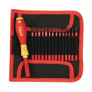 Wiha Tools 28390 15 Piece Insulated Slim Screwdriver Pouch Set