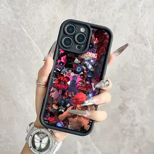 Arcane Jinx and Vi Collage Pattern Printed Case for iPhone 16/17 Pro Max 15 14 13 12 11 XR XS Plus Shockproof Soft TPU Gamer Aesthetic Back Cover Gift for Fans