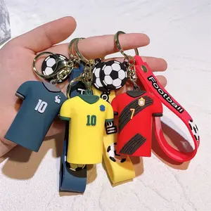 Football No.7 & No.10 Couple Jerseys Keychains Dolls Backpacks Pendants Car Keychains - Sports Themed Accessories