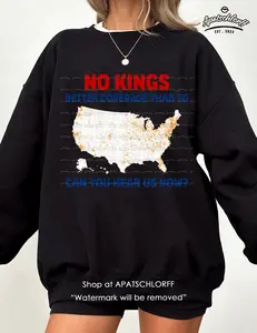 No Kings Better Coverage Than 5G - Funny Sweatshirt, Full Size - Full Color Portland Frog, Abolish ICE, Funny Political Sweatshirt