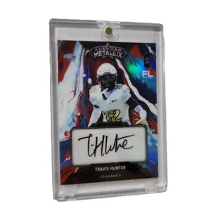 2024 Wild Card American Metallix Travis Hunter Colorado Buffaloes Mega Fractal Pre Rookie Refractor Auto Card Serial Numbered 1/1