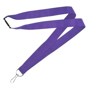 35" Bright Purple Nylon Lanyards with Breakaway Clasp - 12 Pc.